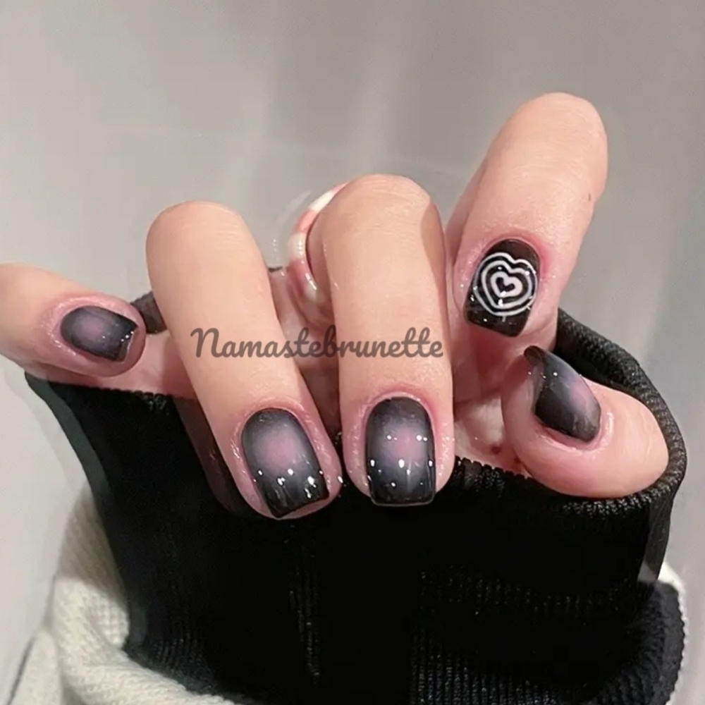 2/$16 Pink Hearts Press On Nails